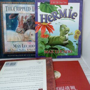 Lot of 4 Max Lucado + Frank Peretti Children’s Books Hardcover